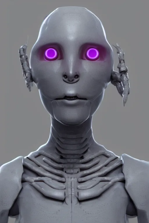 Prompt: humanoid creature with gray jelly body smooth face no eyes no nose no mouth asexual, cyberpunk, realistic, high definition, many details, symmetrical face, unreal engine art 5