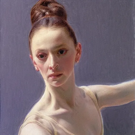 Image similar to portrait of a prima ballerina, by donato giancola and berthold woltze.