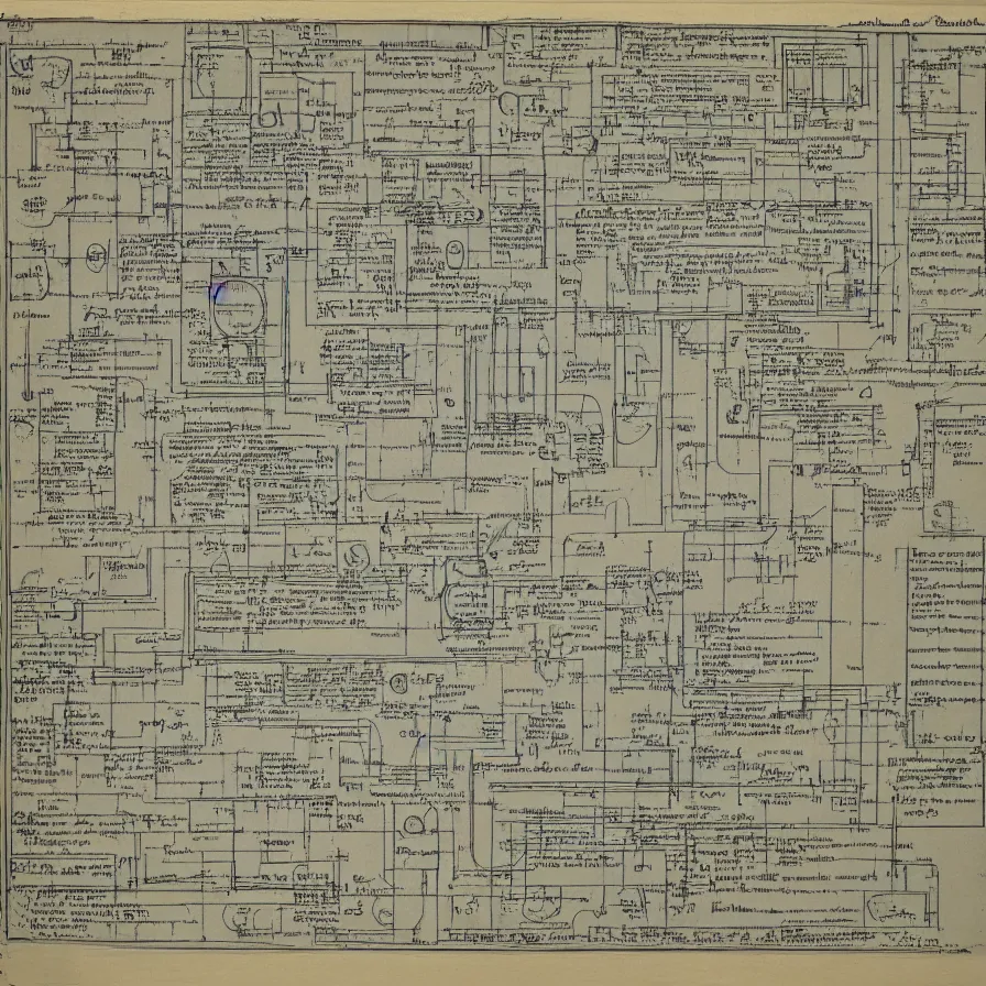 Prompt: a detailed blueprint of god