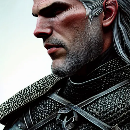 Image similar to Geralt of Rivia as GigaChad, GigaChad, 4k digital art, award-winning, masterpiece, cgsociety, artstation, hyperdetailed-n 9