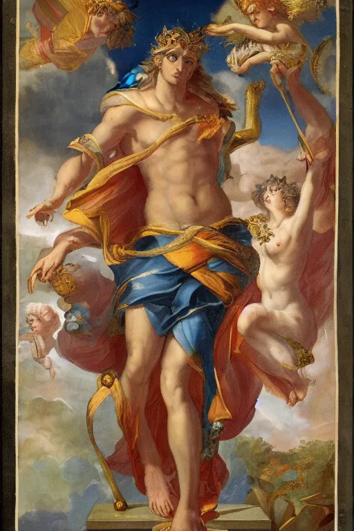 Image similar to personification of jupiter as a god.