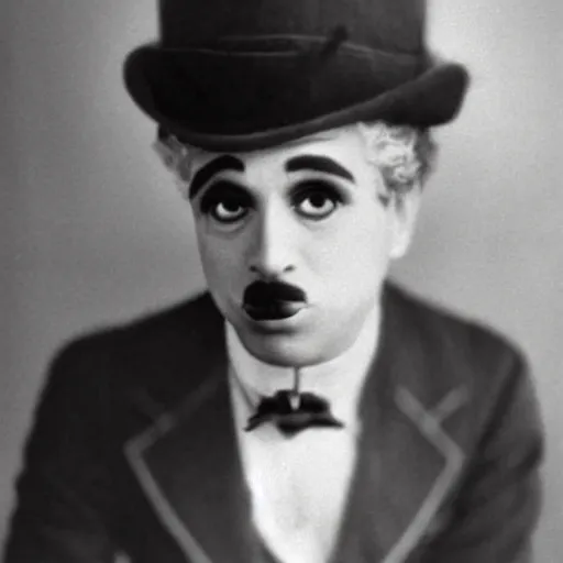 Image similar to “ charlie chaplin in drag”