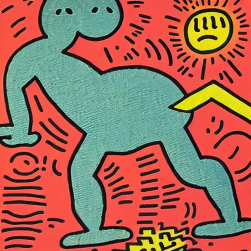 Image similar to heavenly martian 1975 gallerie triangle tabby cat lemon zinfandel raisin , by Georgia O'Keefee and Keith Haring and François de Nomé , groovy , Mixed media , impressionism