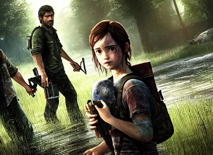 Prompt: a still from the live - action the last of us show