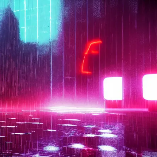 Image similar to human portrait formed out of rain, beautiful, neon, epic detail, galactic background, rendered in octane, unreal engine, realistic