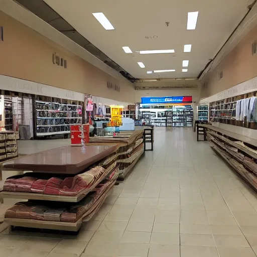 Image similar to photograph of empty retail store, empty shopping mall