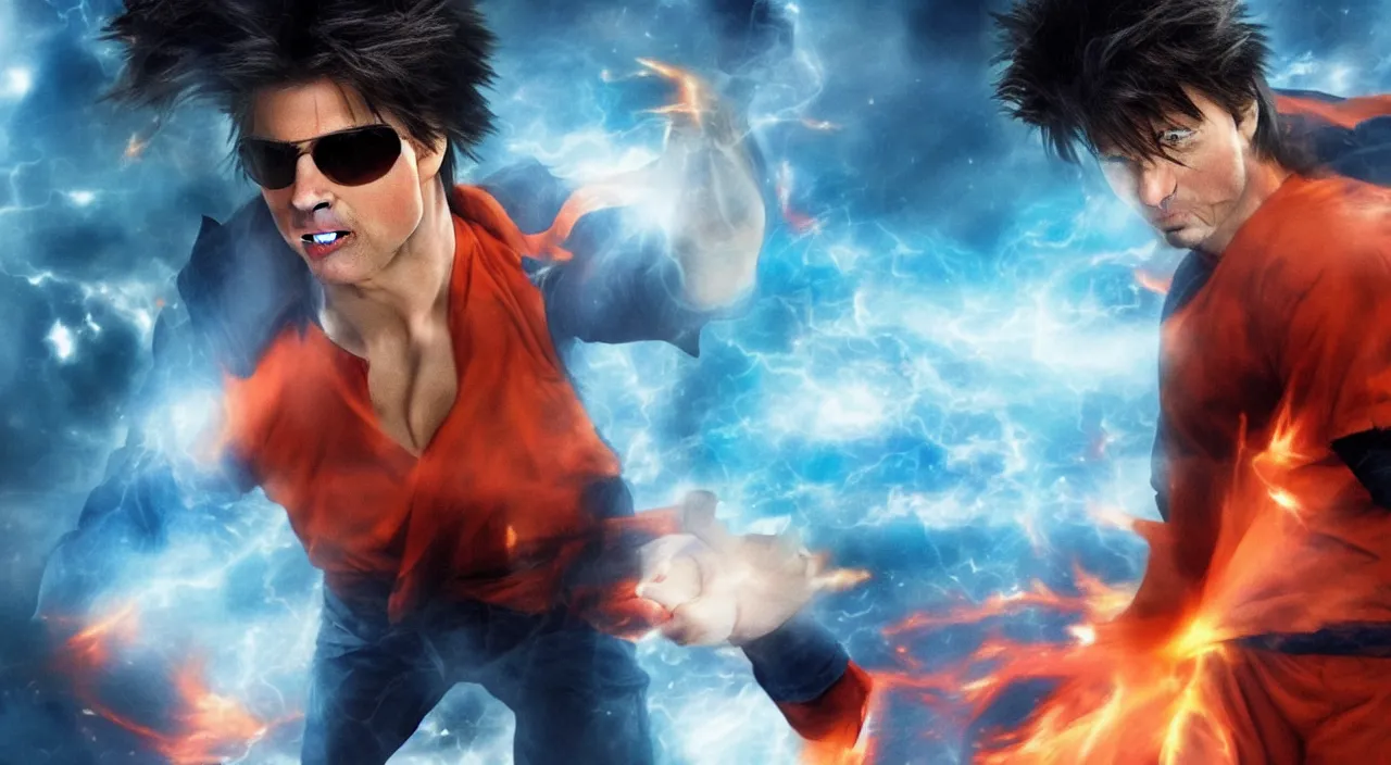 Image similar to Tom Cruise as Goku