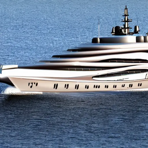 Image similar to comic frame of a megayacht by bill waterson