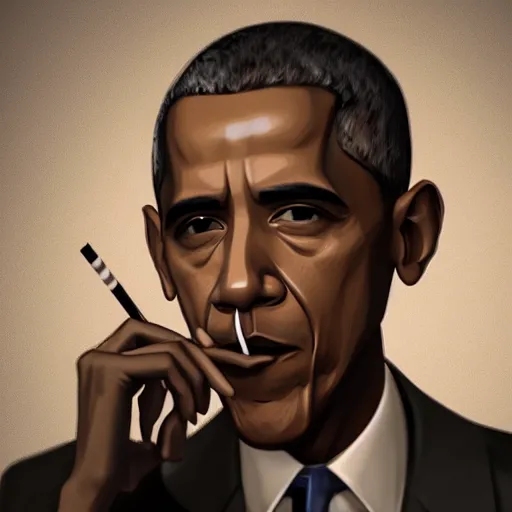 Prompt: barrack obama smoking a joint, 30mm photography, gta artstyle, wide shot, dramatic lighting, octane render, hyperrealistic, high quality, highly detailed, artstation, HD, beautiful, cinematic, 8k, unreal engine, facial accuracy, symmetrical, smooth, intricate