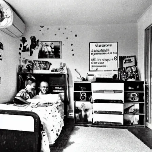 Image similar to a photo of the typical nambour, 1 0 year old boy's bedroom in the year 1 9 9 4