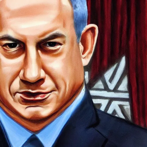 Prompt: benjamin netanyahu portrait, photorealistic, detailed