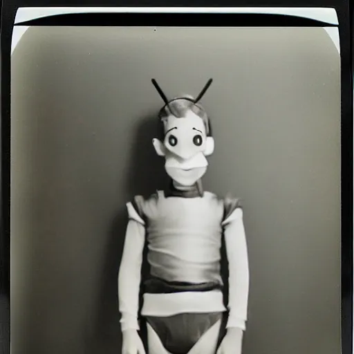 Prompt: polaroid photo of human pinocchio