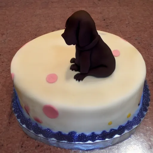 Image similar to cake with form of dog.