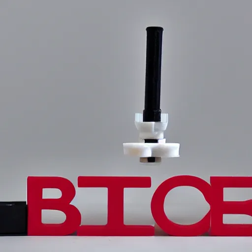 Prompt: Logo with a 3D printer nozzle that creates BC letters