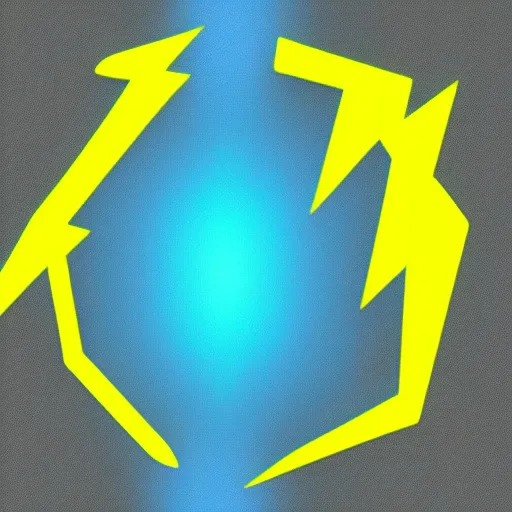 Prompt: electric hazard lightning bolt, simplistic, cute, 4K HD, vector art, yellow cyan palette