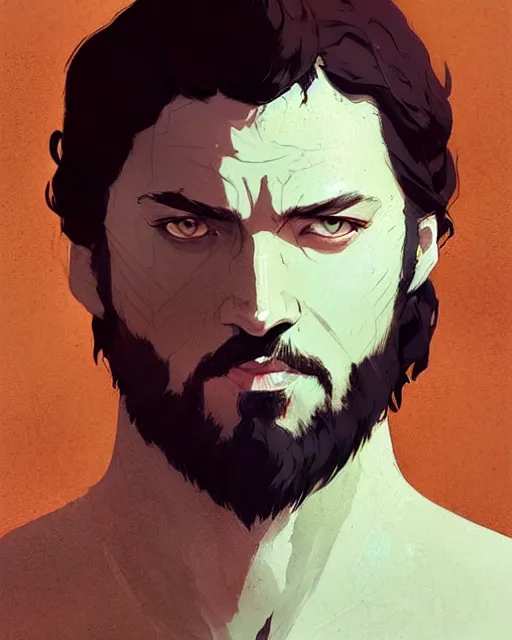 Prompt: portrait of raven male lord from game of thrones with dark hair and golden eyes, by atey ghailan, by greg rutkowski, by greg tocchini, by james gilleard, by joe fenton, by kaethe butcher, dynamic lighting, gradient light blue, brown, blonde cream and white color scheme, grunge aesthetic