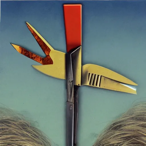 Image similar to the deadly consequences of running with scissors, surreal, hyperrealistic