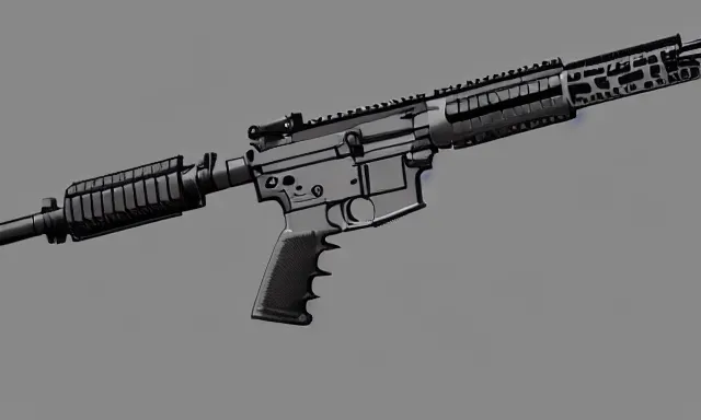 Image similar to technical sketch of an AR-15