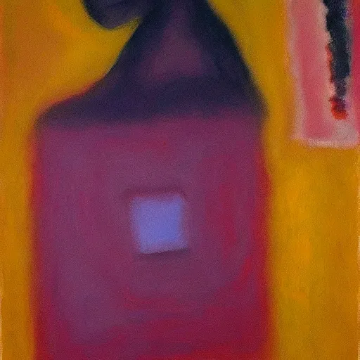 Image similar to a abstract paintingmother with baby by mark rothko