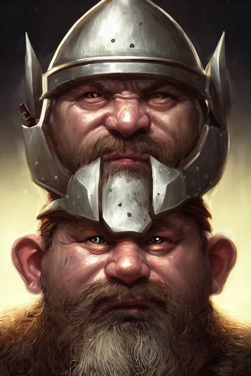 Image similar to dwarf knight portrait, highly detailed, d & d, fantasy, highly detailed, digital painting, trending on artstation, concept art, sharp focus, illustration, global illumination, ray tracing, realistic shaded, art by artgerm and greg rutkowski and fuji choko and viktoria gavrilenko and hoang lap