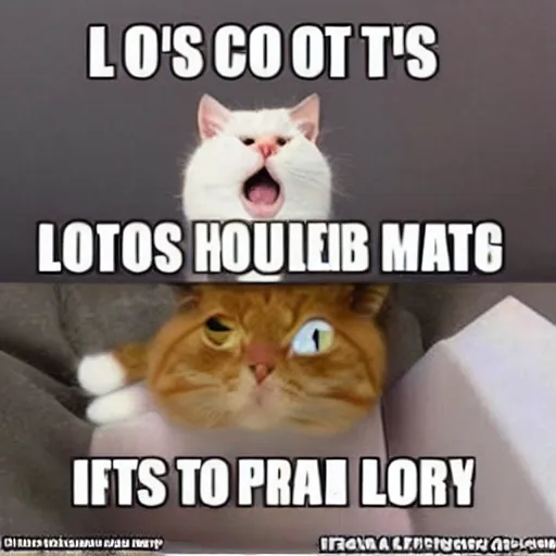Prompt: LOL cats meme
