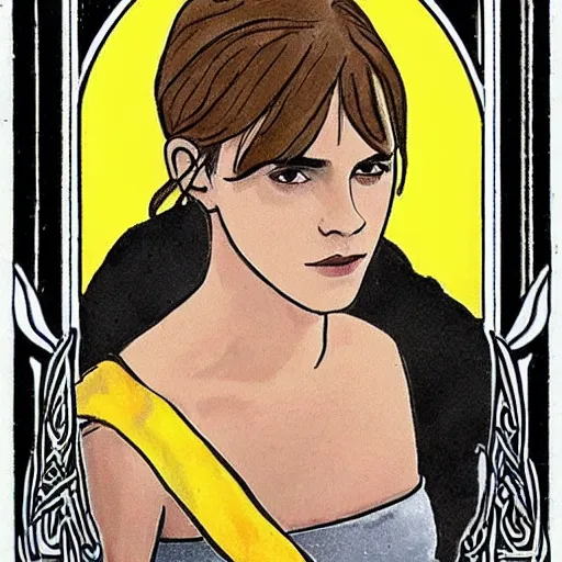 Image similar to Tarot card of Emma Watson