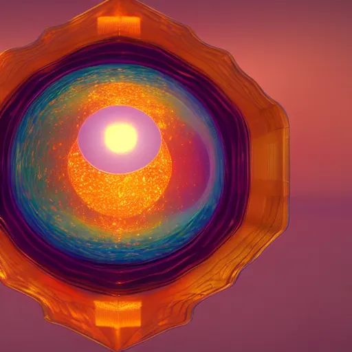 Image similar to 3 d render, sunlight study, the universe is a cubic region 7 0 5 meters in diameter, art nouveau, by mobius and lisa frank, 8 k, sharp focus, octane render