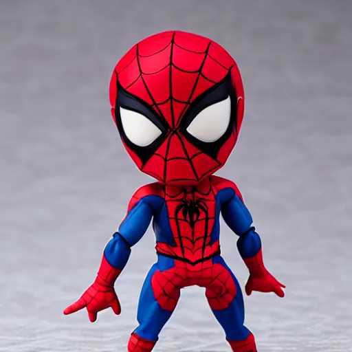 Image similar to tom holland, an anime nendoroid of barrack obama as spiderman, figurine, detailed product photo