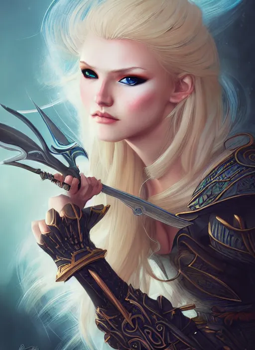 Image similar to blonde combat fairy venizian era, dark fantasy, extremely detailed, sharp focus, portrait, smooth, digital illustration, by rossdraws, frank franzzeta