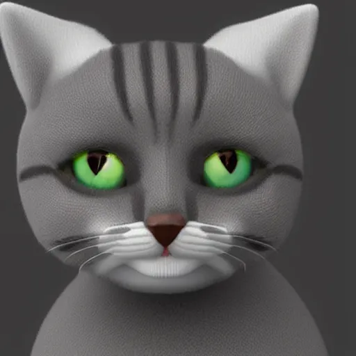 Image similar to 3 d model of a kitten