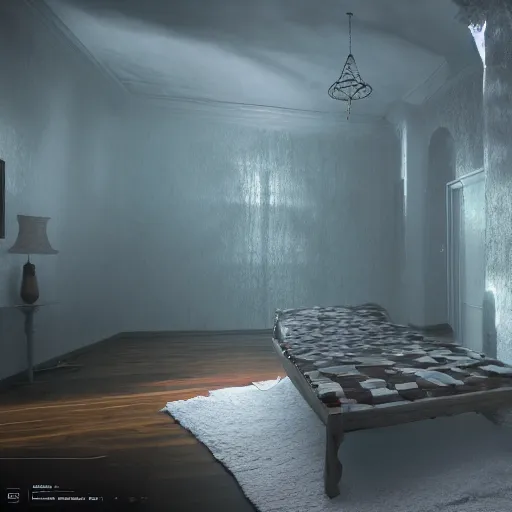 Image similar to hyper realistic render of a lucid dream, unreal engine, blender, artstation, raytracing, award winning