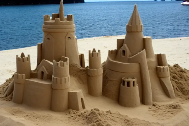 Image similar to a completed sand castle