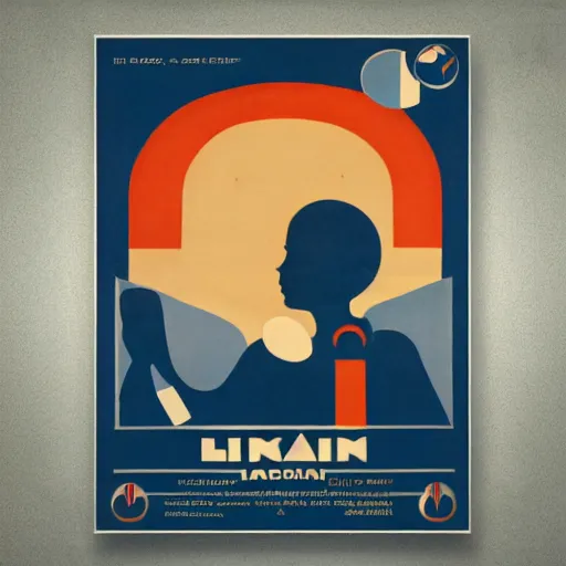 Prompt: vintage travel poster art deco of a linkedin profile