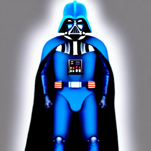 Image similar to darth vader holding a blue crown