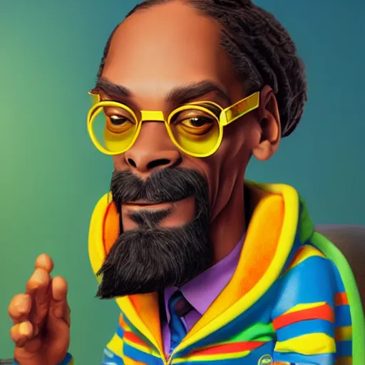 Image similar to snoop dogg by Carlos Ortega Elizalde as a 3d cartoonish pixar