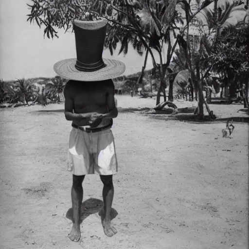 Prompt: gabriel matzneff in mexico wearing mexican hat