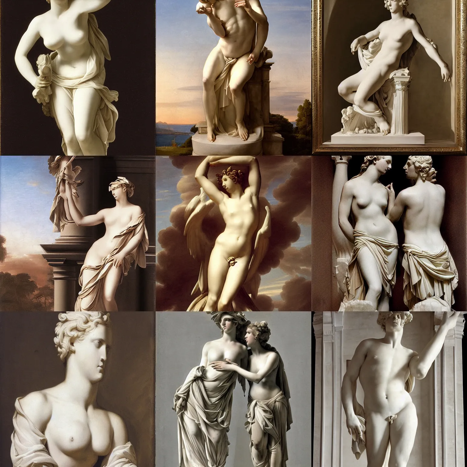 Prompt: an artwork by antonio canova