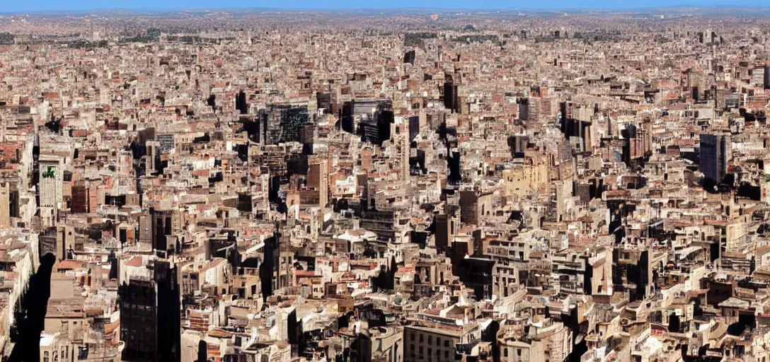 Prompt: albacete city mixed with new york