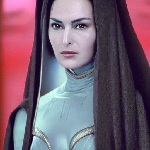 Image similar to monica bellucci playing padme amidala in star wars