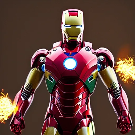 Prompt: ironman\'s armor is cheddar cheese and he is flying, ultra hd, 4k, photorealistic
