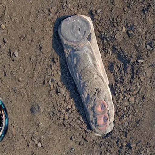 Prompt: elon musk fossil found in quarry