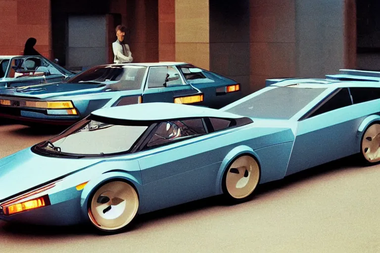 Prompt: designed by giorgetto giugiaro stylized poser of a 1 9 7 0 s kinetic high - speed car chase ektachrome photograph volumetric lighting f 8 aperture cinematic eastman 5 3 8 4 film