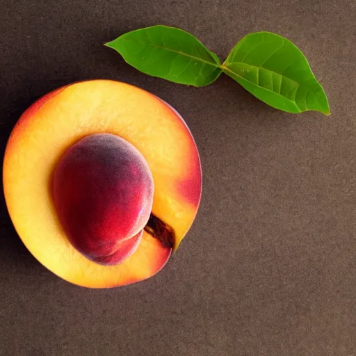 Image similar to a peach fruit with a crown on top of it.