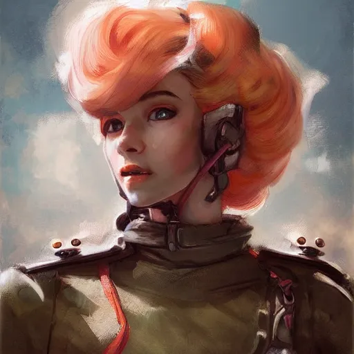 Image similar to portrait of princess peach, colourised, face portrait, epic, tragic, military art, fantasy, dieselpunk, hd shot, digital portrait, beautiful, artstation, comic style, by artgerm, guy denning, jakub rozalski, magali villeneuve and charlie bowater