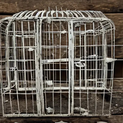 Image similar to a cage made of bones