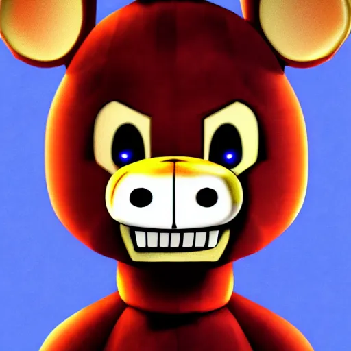 Image similar to freddy fazbear from fnaf in tokyo ghoul anime, 4 k, hyper realistic, anime style, illustration