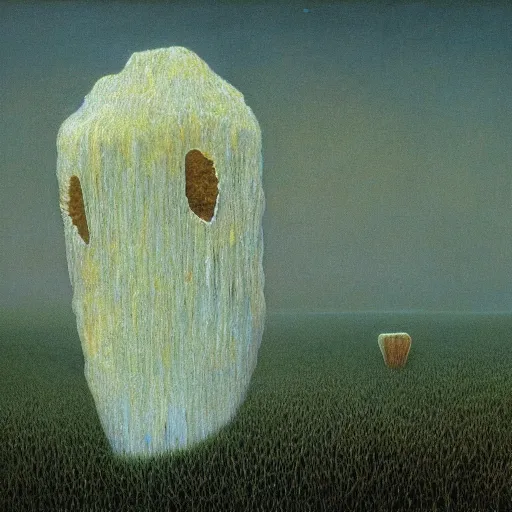 Image similar to selenite by Beksinski