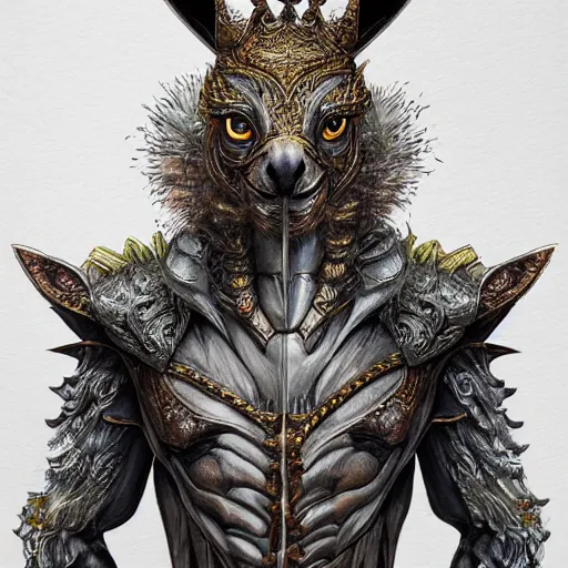 Image similar to a kangaroo as a king, cute highly detailed face, full body, fantasy art, monster art, style of masami kurumada, illustration, epic, fantasy, intricate, hyper detailed, artstation, concept art, smooth, sharp focus, ray tracing