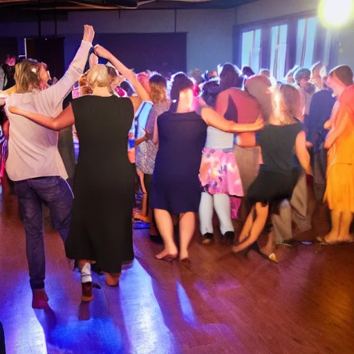 Prompt: church disco dance