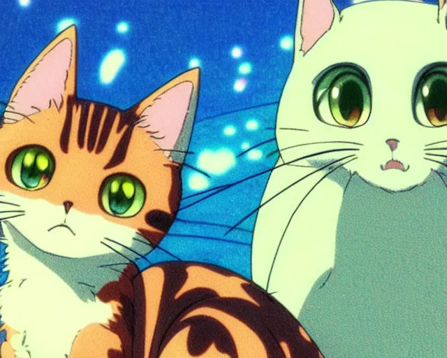 Prompt: anime fine details portrait of cute humanoid cat, bokeh. anime masterpiece by Studio Ghibli. 8k, sharp high quality classic anime from 1990 in style of Hayao Miyazaki